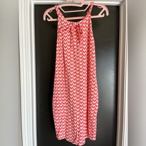 Charming Charlie Pink Herringbone Knee Length Dress with Pockets